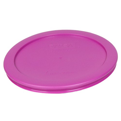 Pyrex 7201-PC 4 Cup Pink Food Storage Replacement Lids (2-Pack) - Made in USA