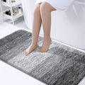 OLANLY Bathroom Rug Mat - Extra Soft Microfiber Non-Slip Bath Carpet Runner | 47x24 Inches, Grey