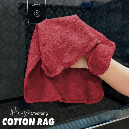 REED & PICK Cotton Shop Towels Red – (Pack of 150) Size 14x14 Inches Cleaning Rags – Absorbent Shop Rags and Multipurpose Cleaning Towels for Automobiles, Industries, Garage and Homes