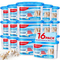 16 Pack Moisture Absorbers, 10.5 OZ Humidity Absorber Bucket, Moisture Absorbers for Closet, Dehumidifier Bucket for Wardrobes (Ocean Scent), Kitchens and Bathrooms