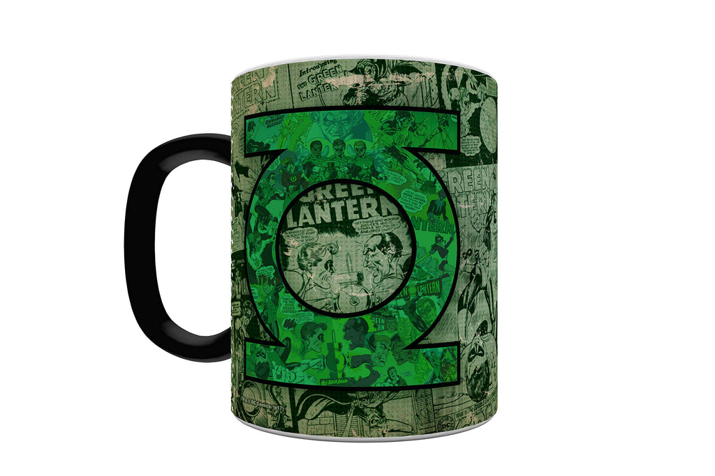 Morphing Mugs DC Comics - Green Lantern - Retro Logo - One 11 oz Color Changing Heat Sensitive Ceramic Mug – Image Revealed When HOT Liquid Is Added! MMUG626