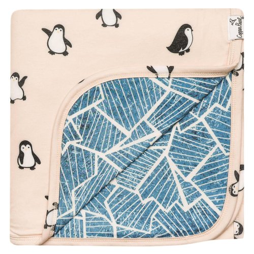 Copper Pearl Penguins 3-Layer Stretchy Quilt