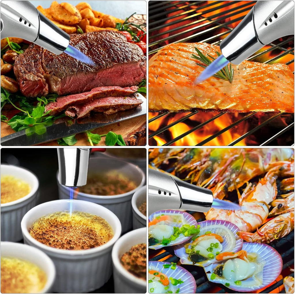 TBTEEK Cooking Torch - Versatile Kitchen Lighter with Butane Fuel for BBQ, Baking & Soldering (2 Can)