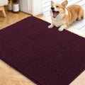 OLANLY Dog Door Mat - Absorbent Non-Slip Washable Doormat for Muddy Paws | 40x32, Quick Dry Chenille, Russet