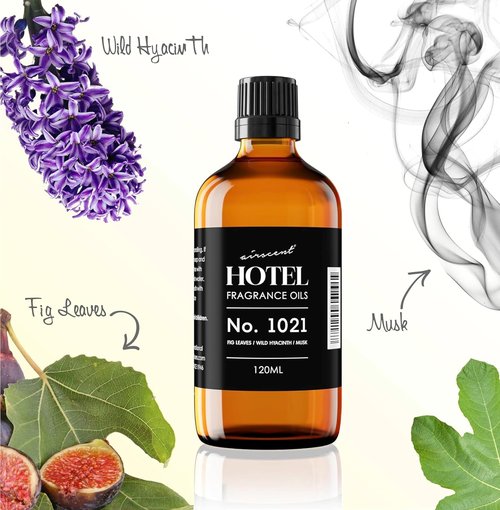 AirScent Hotel Diffuser Oil No. 1021 | Fig Leaves, Hyacinth & Sandalwood - Premium 10 mL Fragrance Oil for Diffusers & Crafting