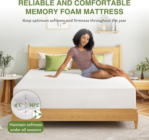 EGOHOME Twin XL Memory Foam Mattress - 5 Inch Cooling Gel Bed Mattress | CertiPUR-US Certified, 80''L x 38''W