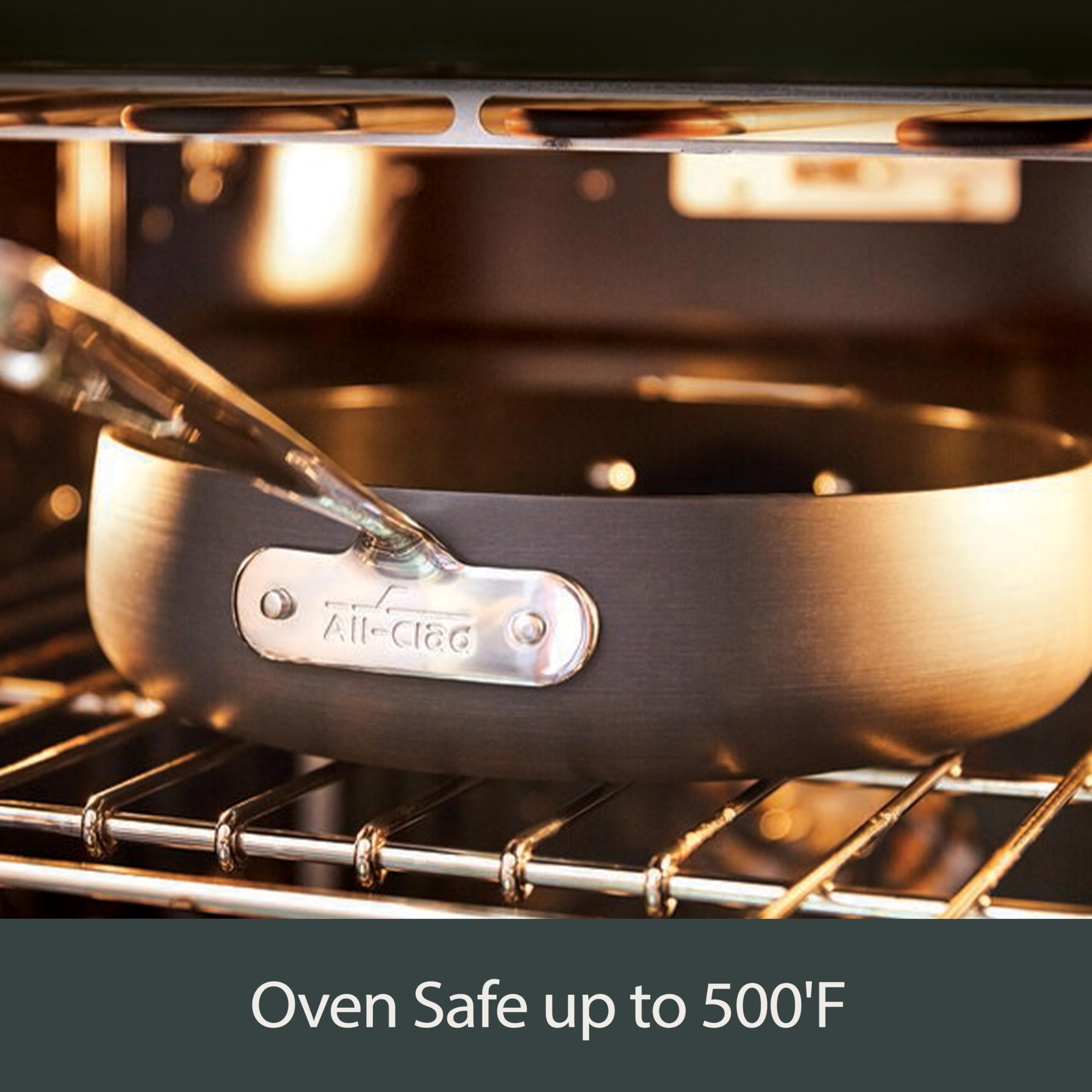 All-Clad HA1 Hard Anodized Nonstick Grill 11x11 Inch Oven Safe 350F Pots and Pans, Cookware Black