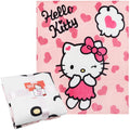 Hello Kitty Sanrio Fleece Throw Blanket, 59x51in, Cinnamoroll Soft Bedding, Bed Decor, Room Decor, Kawaii Gifts for Women (Pink Hello Kitty)