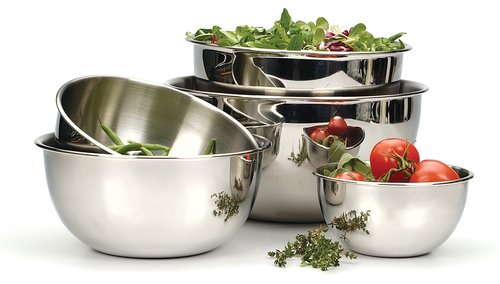 RSVP International Endurance Stainless Steel Mixing Bowls, 12 Quart