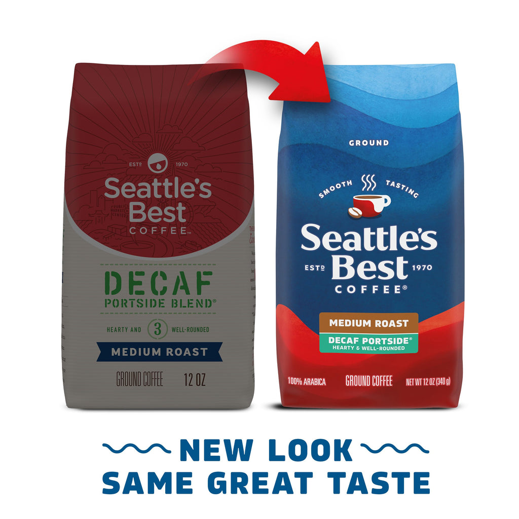 Seattle's Best Coffee Decaf Portside Blend Medium Roast Ground Coffee | 12 Ounce Bags (Pack of 6)