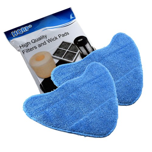 HQRP 2-Pack Microfiber Steam Mop Pads Replacement for Hoover Part WH01000 Compatible with Hoover WH20200 WH20201 Steam Mops, WH20300 Canister Steam Cleaner Steamer