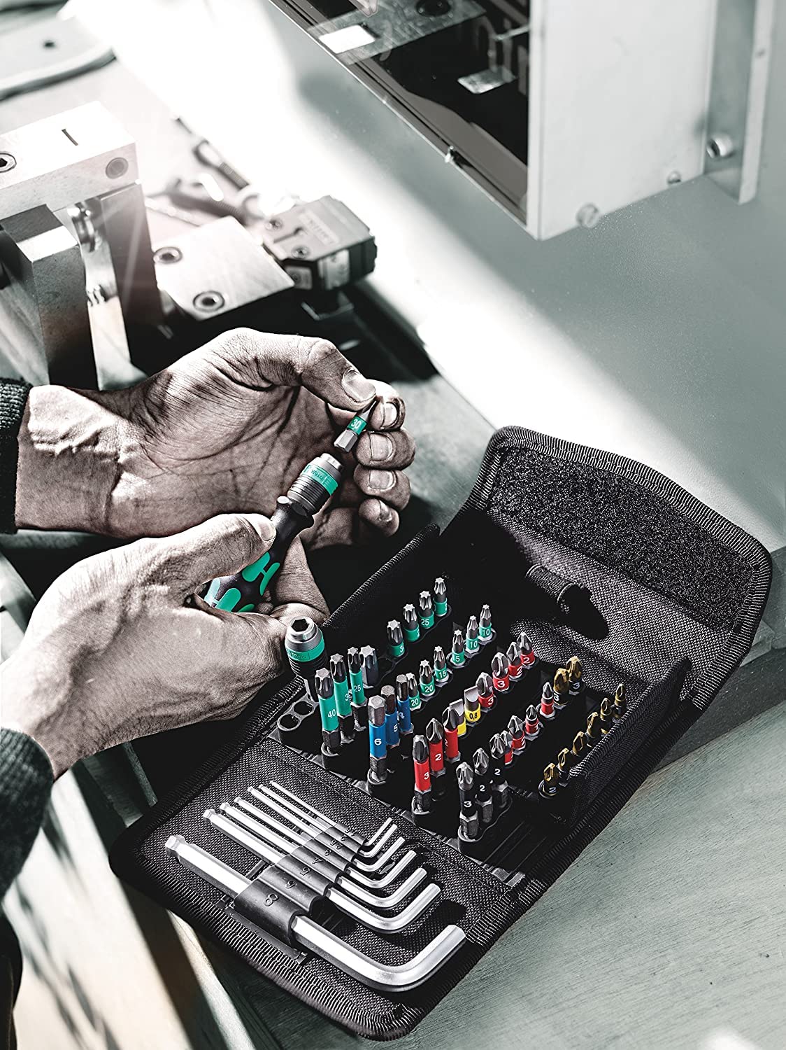 Wera 5057460001 | KK 100 52-Piece Metric Compact Pouch Tool Set for Easy Organization