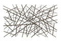 Deco 79 Metal Geometric Home Wall Decor Overlapping Lines Wall Sculpture, Wall Art 48" x 2" x 30", Dark Gray
