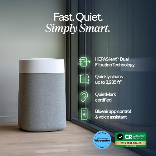 BLUEAIR Air Purifier - HEPASilent Smart Cleaner for Large Rooms Up to 3,048 Sqft | Blue Pure 211i Max