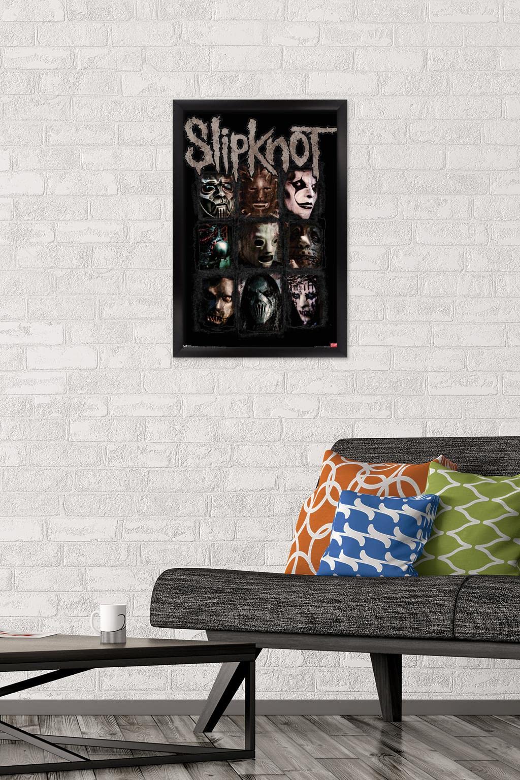 Trends International Slipknot - Masks 08 Wall Poster, 14.725" x 22.375", Black Framed Version