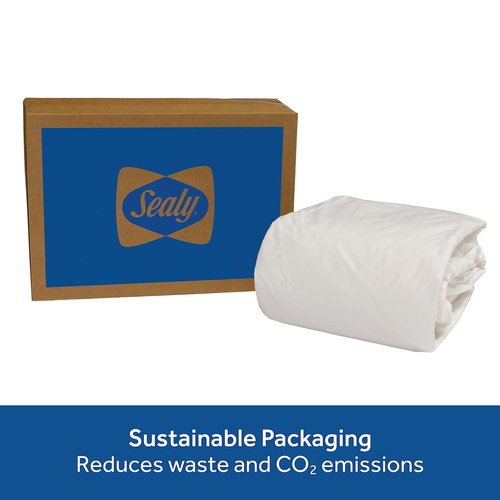 Sealy Clean Protection Waterproof Fitted Mattress Protector King Comfort Soft Knit Top Sidewall Mattress Cover (White)