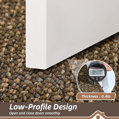 BEQHAUSE Dirt Trapper Door Mat - Non-Slip, Washable Entryway Rug | 17" x 30", Brown, Low Profile Design