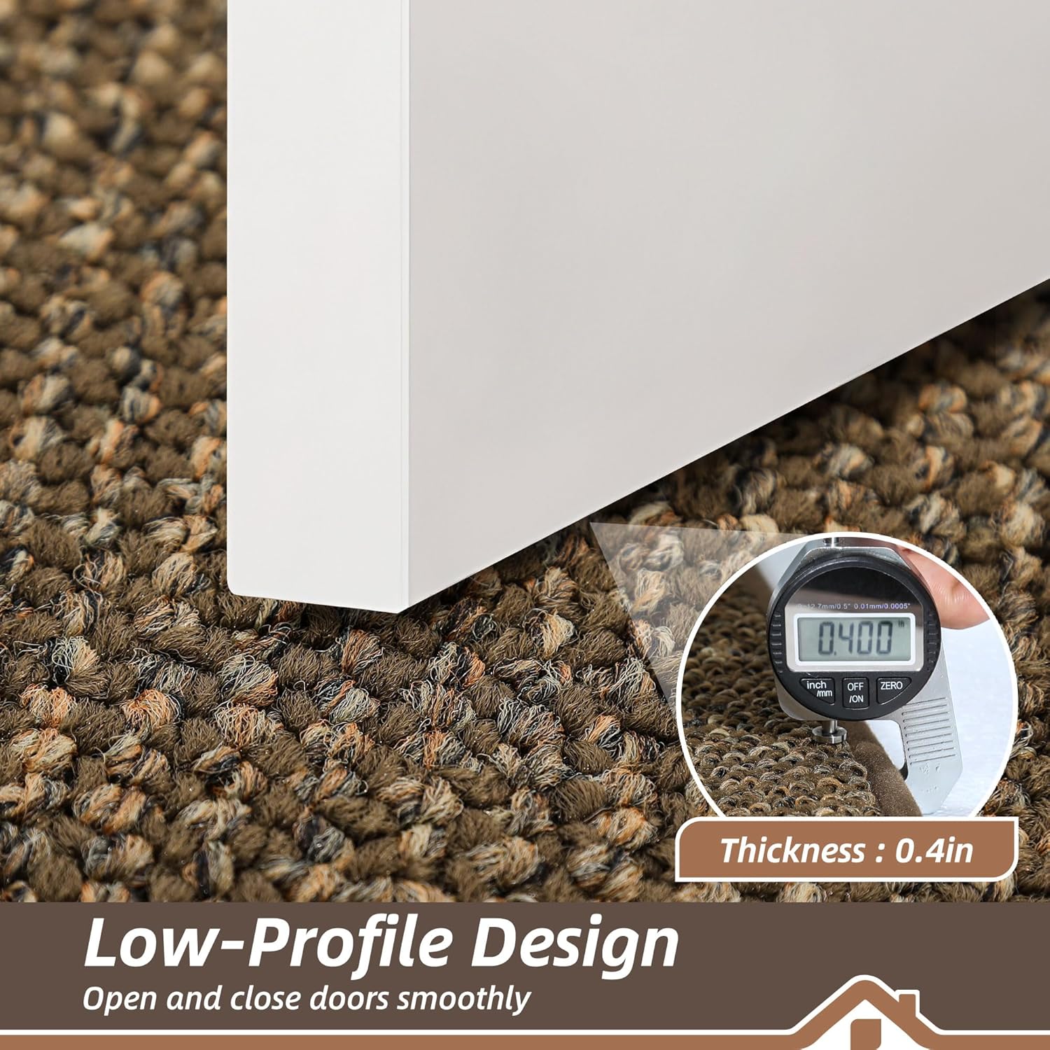 BEQHAUSE Dirt Trapper Door Mat - Non-Slip, Washable, Absorbent Entrance Mat | 36" x 60", Brown