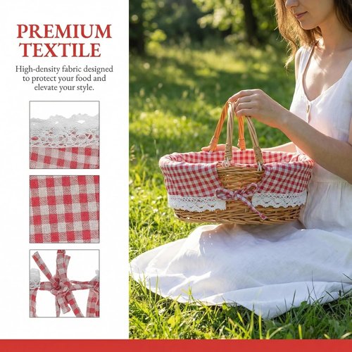 Abaodam Washable Basket Liners - Reusable Fabric Inserts for Wicker & Wire Baskets | Boho Farmhouse Style