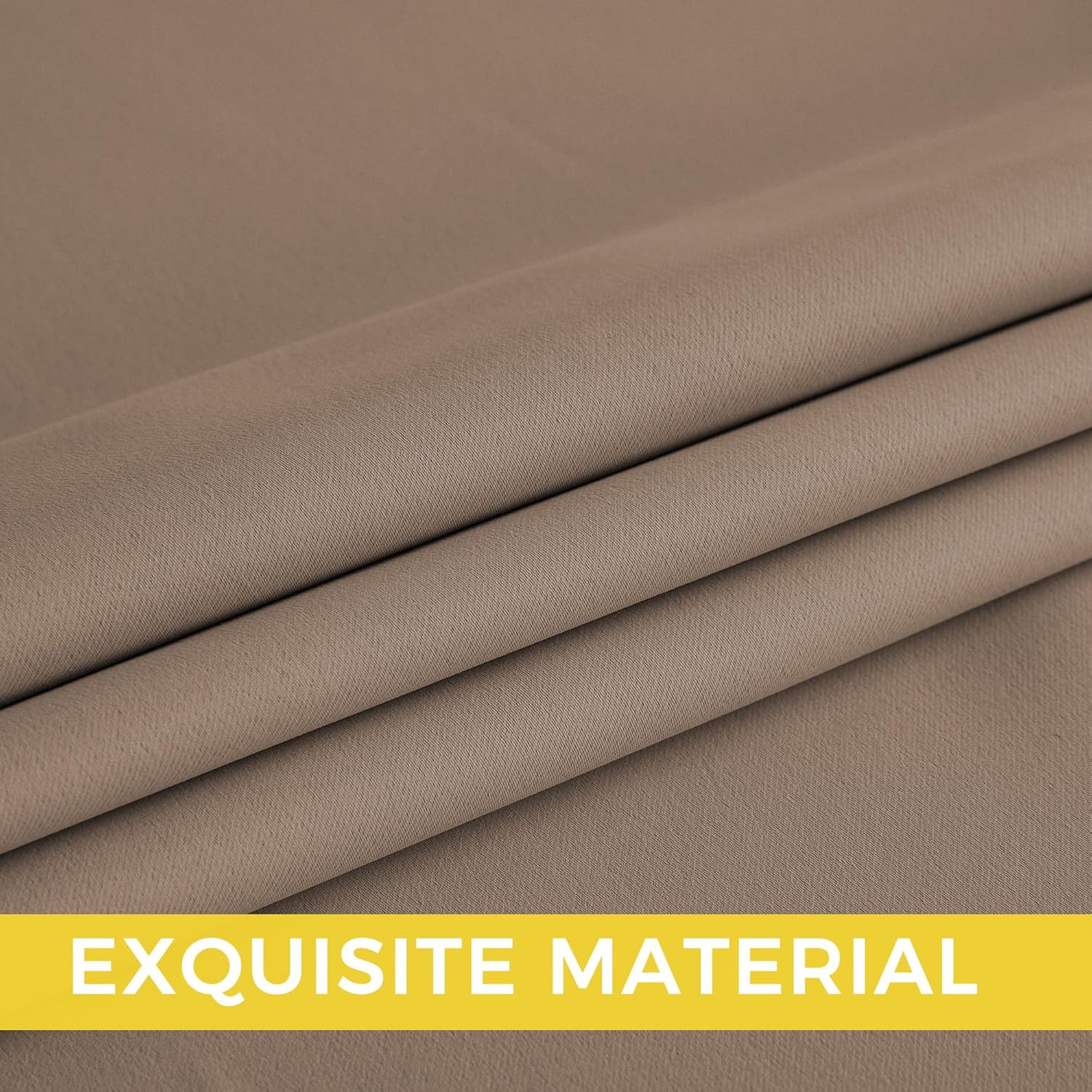 NICETOWN Room Darkening Curtains - Elegant Cappuccino Drapery Panels, 52" x 84" Size