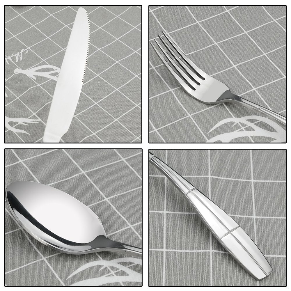 Eagrye 80 Pieces Stainless Steel Flatware set, Knives Forks Spoons