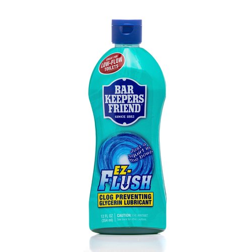 Bar Keepers Friend EZ-Flush Liquid Toilet Flushing Aid (2 x 12 Oz) Helps Prevent Clogging, Odor, Residue in Regular, Low-Flow, Boat & RV Toilets