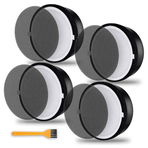Fanulter 4 Pack LV-H132 Replacement Filter Compatible with LEVOIT LV-H132 Replacement Filter, 3 IN 1 LV-H132 Air Filter, Only for Levoit LV-H132 Air Purifier Replacement Filter, Part # LV-H132-RF