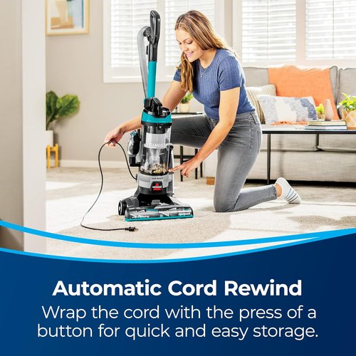 Bissell CleanView Rewind Vacuum - Bagless Design with Automatic Cord Rewind & Active Wand | Model 3534