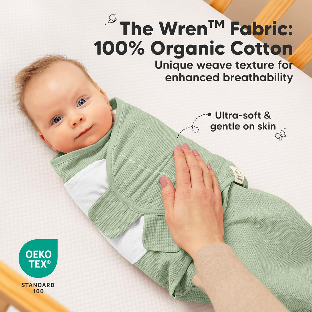 Willow 3-Pack Organic Swaddles - Soft & Snug Baby Sleep Sacks for Newborns 0-3 Months