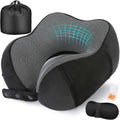 Cirorld Travel Neck Pillow - 100% Pure Memory Foam, Adjustable Comfort with Eye Mask & Earplugs | Portable Travel Accessory