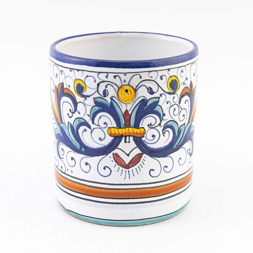 thatsArte.com Fima Italian Ceramic Mug Ricco Deruta Blu - Hand Made Pottery Coffee Mugs, Deruta Italian Pottery, Painted Mug, Italian Ceramic, Made in Italy, Painted Coffee Mug, Mugs Handmade