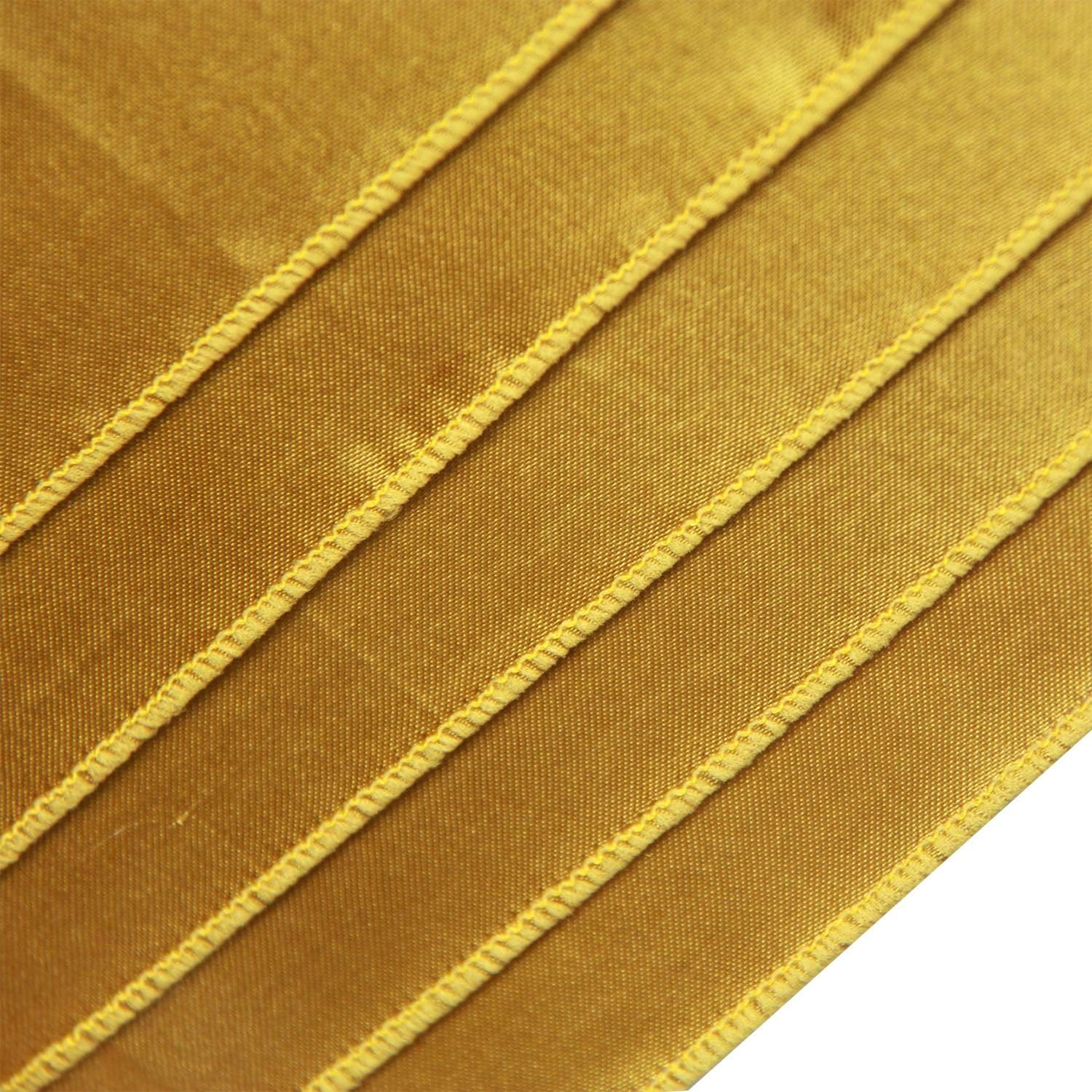WELMATCH Gold Satin Chair Sashes - 50 Pcs Elegant Wedding & Party Decoration Chair Bows | Gold