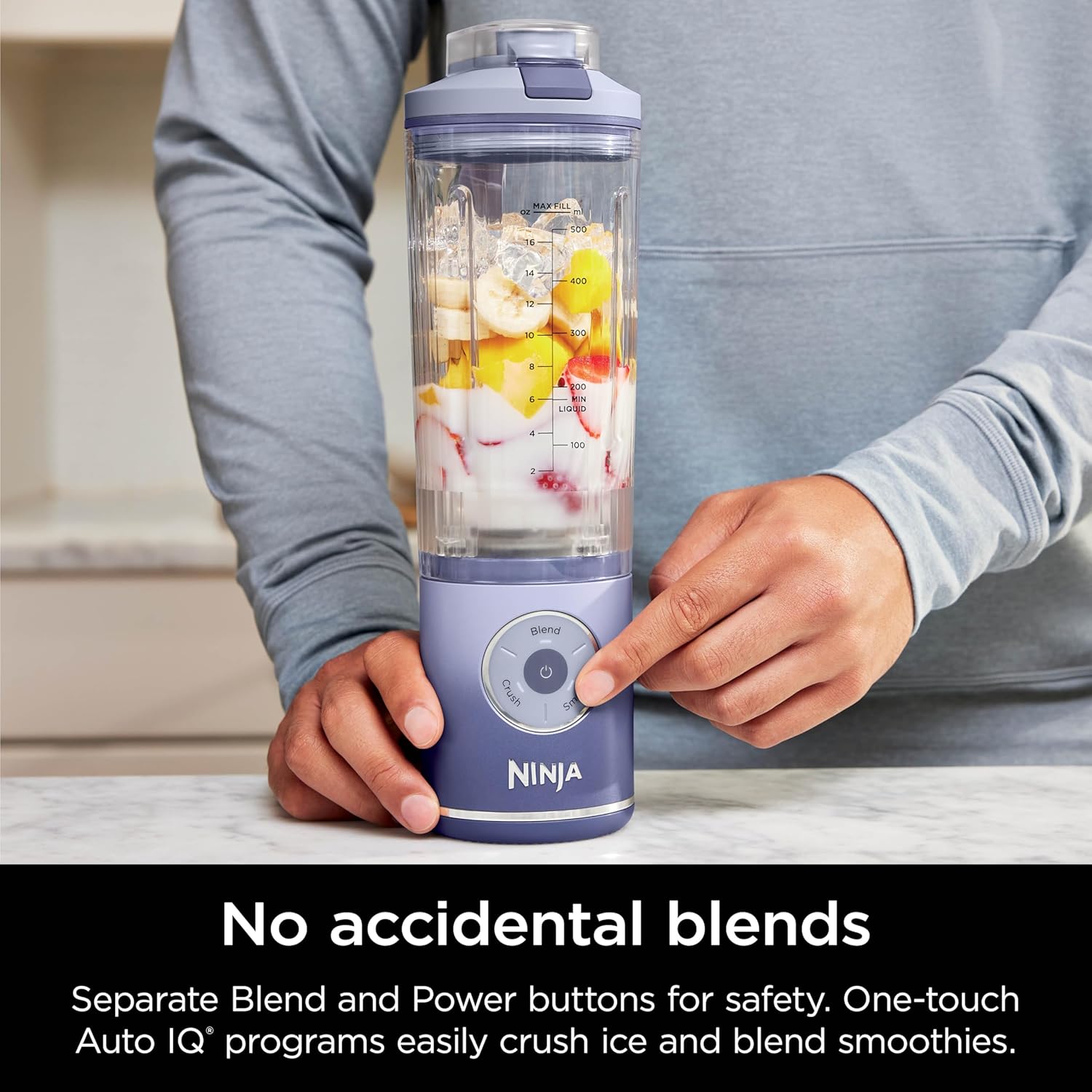 Ninja BC251LD Blast Max Cordless Blender - Smoothies & Ice Crush, 22 oz. Twist & Go Vessel, Lavender