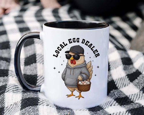 Mothers Day Gift For Chicken Lover - Local Egg Dealer Coffee Mug – Funny Chickens Cups For Friend, Farmer, Women, Man - Unique Chickens Gifts For Christmas, Birthday