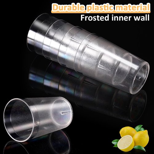 Meanplan 72 Pack Plastic Reusable Drinking Glasses Restaurant Grade 8 oz Plastic Cups Unbreakable Stackable Drink Tumblers Water Cup for Kitchen Cafe Wedding Birthday Party Supplies (Frosted)