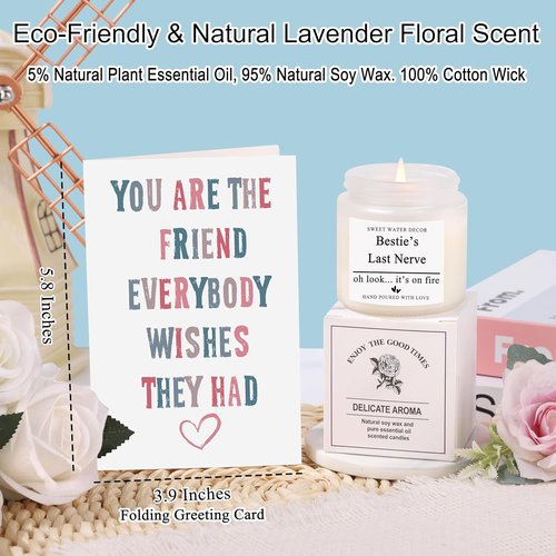 Bestie Birthday Gifts - Thoughtful Friendship Gift Set for Women | 6-Piece Basket for All Occasions