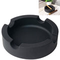 Outdoor Cigar Ashtrays Unbreakable Large Round Ring Gauge Silicone Ashtrays for Patio/Outside/Indoor/Home Decor with 4 Rest Cigar Holder Ash Tray Minimalistic