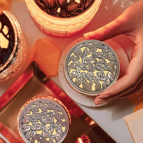 GORGECRAFT Candle Cover Toppers - 2PCS Gold & Red Alloy Cloud Design for Even Burning Jar Candles