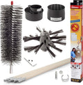 Gardus RLE202 LintEater Dryer Vent Cleaning Kit - Removes Lint, Extends Up to 12’ with 4 Flexible Rods