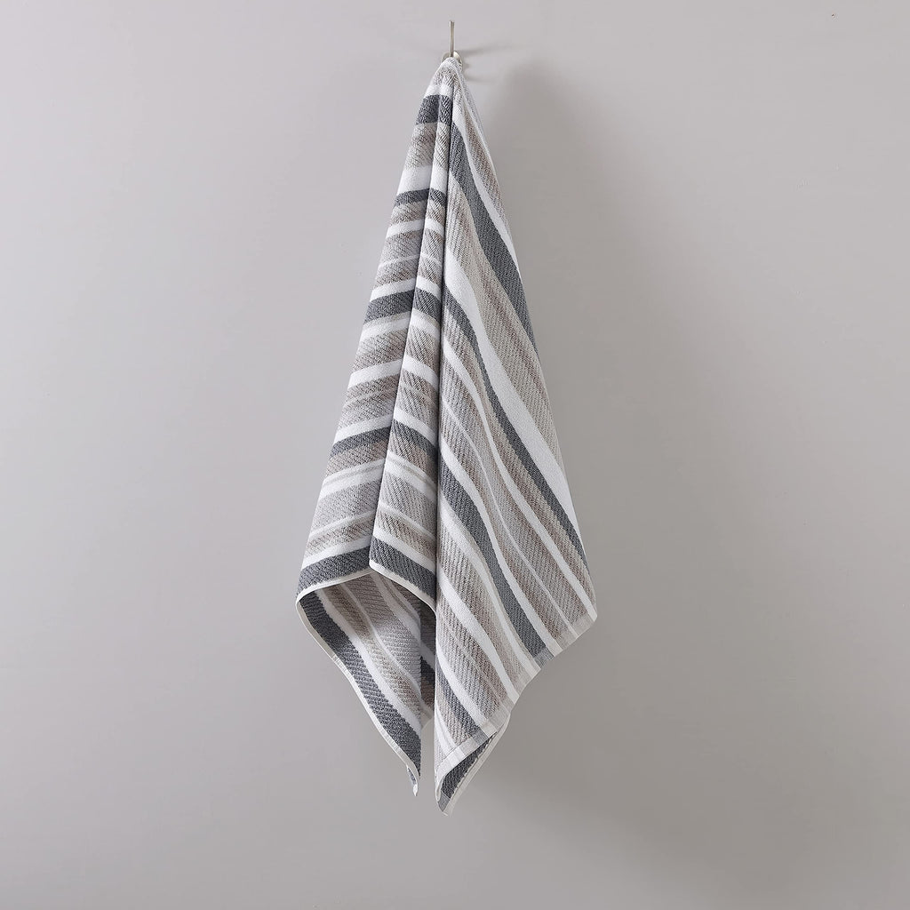 Tommy Bahama - Bathroom Towel Set, 100% Highly Absorbent Yarn-Dyed Cotton Towels, Low-Linting & Fade-Resistant (Ocean Bay Grey, 3 Piece)