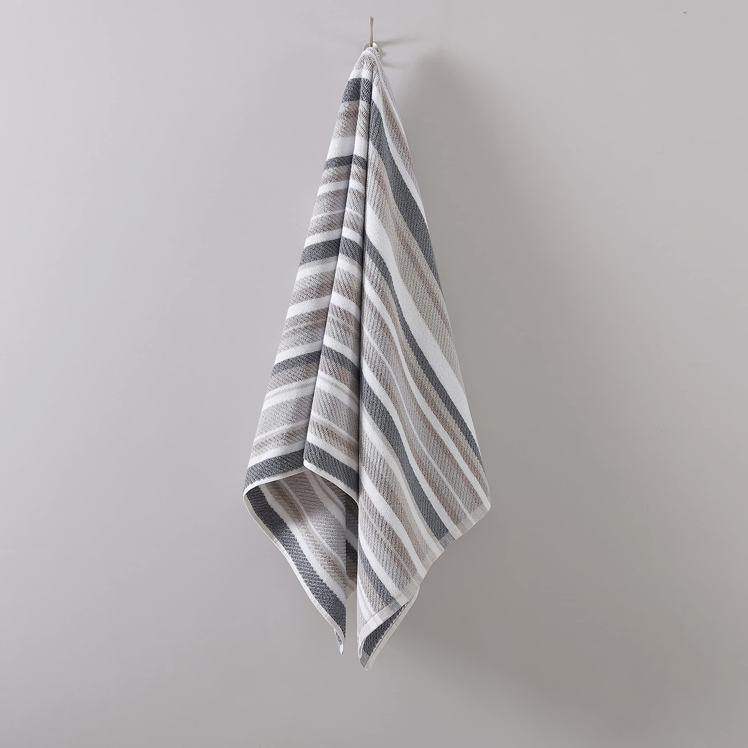Tommy Bahama - Bathroom Towel Set, 100% Highly Absorbent Yarn-Dyed Cotton Towels, Low-Linting & Fade-Resistant (Ocean Bay Grey, 3 Piece)