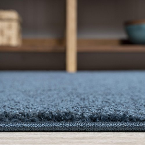 JONATHAN Y Haze Solid Low-Pile Navy Indoor Area Rug 8x10, Coastal,Bohemian,Minimalist,Classic, Easy-Cleaning for Living Room,Bedroom,Kitchen,Pet Friendly,Non-Shedding (SEU100C-8)