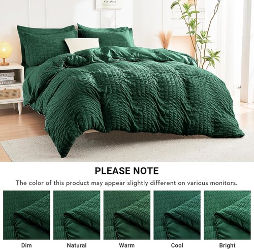 HYMOKEGE Emerald Green California King Comforter Set - 7-Piece All-Season Luxury Bedding Set
