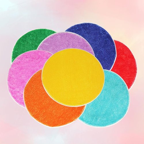 8 PCS Kids Carpet Circle Seats 16 Inch Classroom Circular Rugs Soft Non-Slip Round Floor Cushions for Kids Playroom Rug Daycare Floor Mats Sitting