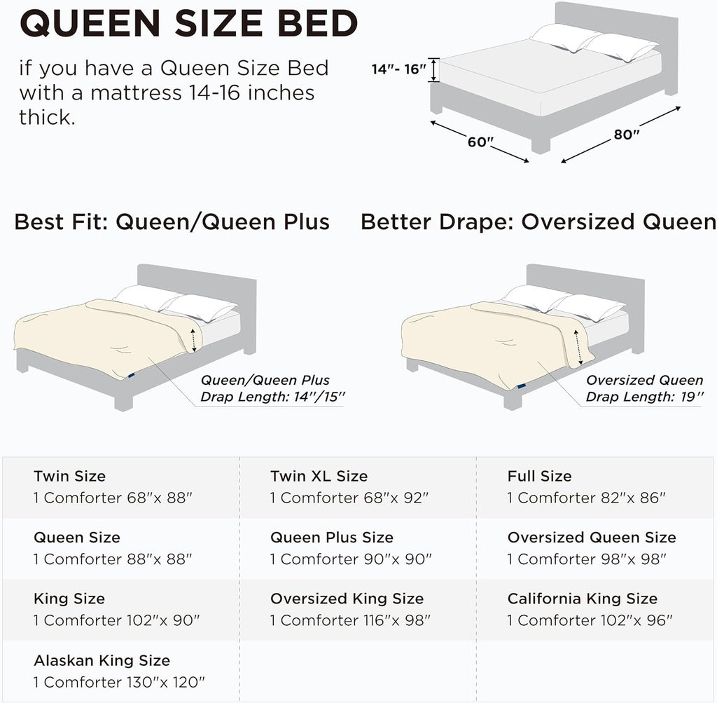 Bedsure Comforter Duvet Insert - All-Season Quilted Queen Size Down Alternative Bedding, Navy Blue 88 x 88 Inches