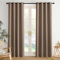 NICETOWN Room Darkening Curtains - Elegant Cappuccino Drapery Panels, 52" x 84" Size