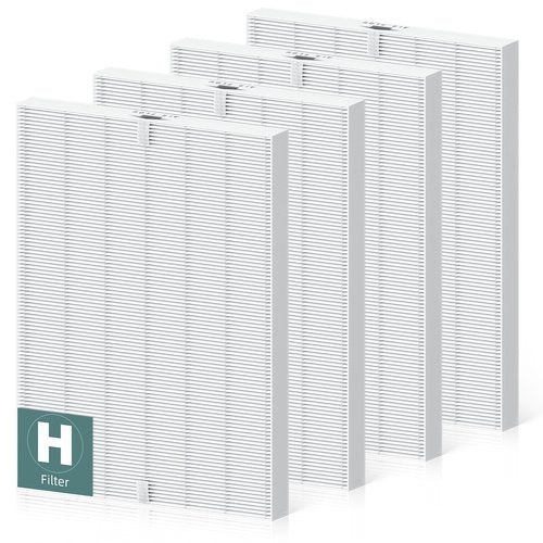 PETOX 4 Pack 116130 HEPA Replacement Filter H for Winix PlasmaWave Air Purifier 5500 5500-2 C535 5300 5300-2 6300 6300-2 P300 AM90 9000 5000 5000B C909 9800, H13 True HEPA Filter