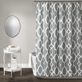 Lush Decor 16T002814 Connor Geo Shower Curtain, 72" x 72", Gray