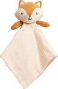 Pearhead Fox Baby Lovey - Organic Cotton Muslin Security Blanket | Soft, Breathable Snuggle Toy for Newborns 0+ Months