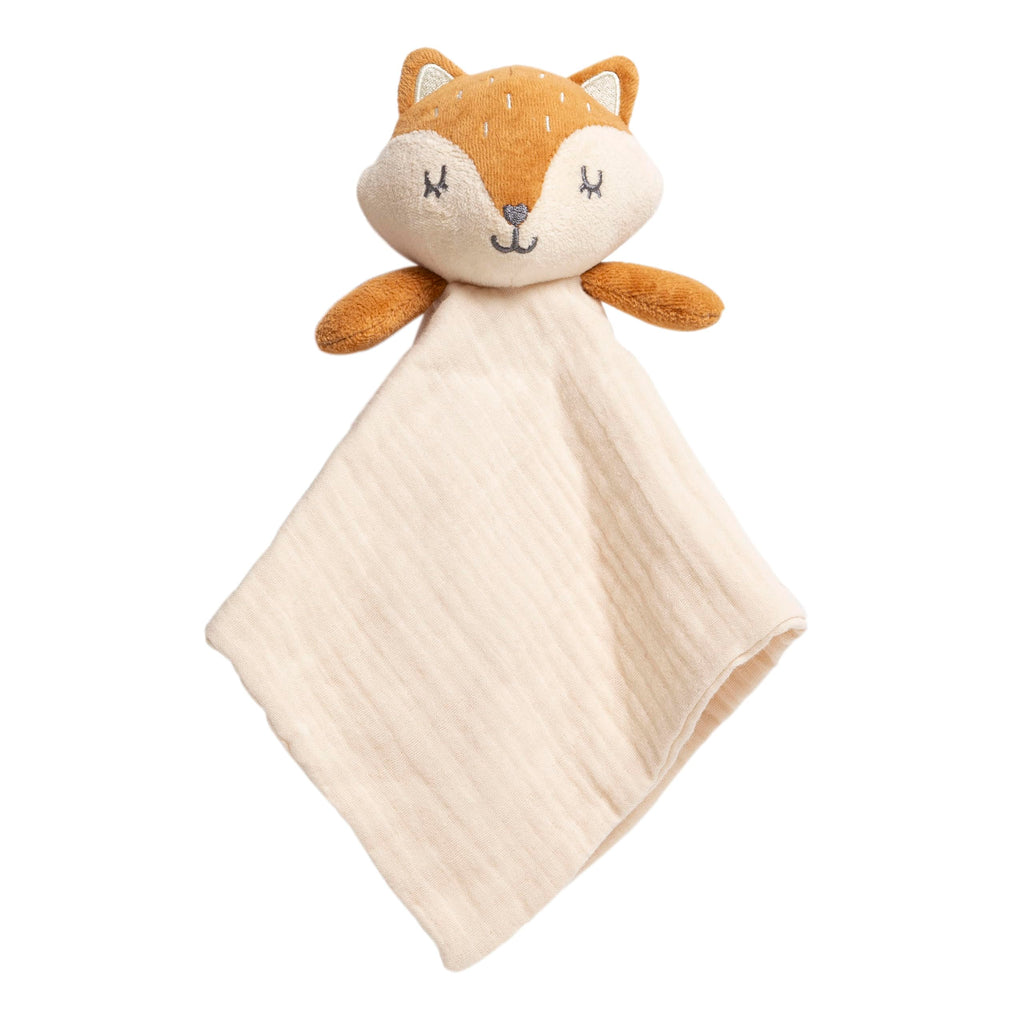 Pearhead Fox Baby Lovey – Organic Cotton Muslin Security Blanket, Woodland Plush Snuggle Toy Helps Self-Soothing, Breathable & Soft, Gender-Neutral Newborn Gift for Boys and Girls, 0+ Months